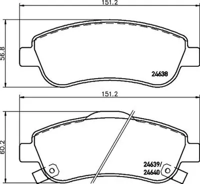 Produktbild von HELLA Bremsbeläge Satz Vorne Bremsklötze für HONDA CR-V III (RE) 8DB 355 013-611