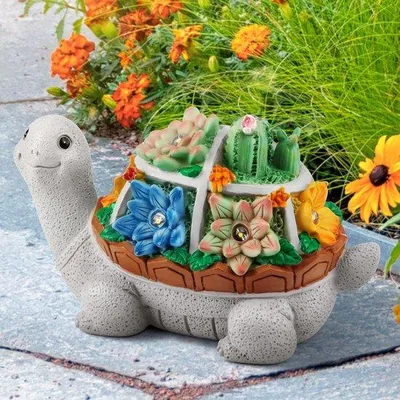 Image de Figurine de jardin en forme de gâteau - Décoration d'extérieur - Éclairage LED