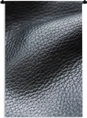 Produktbild von MuchoWow® Wandteppich Wandbehang Leder - Textur - Schwarz - Hell 90x135 cm Tapisserie Dekoration Wandtuch - Baumwolle - Wandskulptur