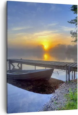 Produktbild von Bild auf Leinwand - Leinwandbild - Einteilig - Landschaft Meer Sommer Sonne - 50x70cm - Wand Bild - Wanddeko - Wandbilder - Leinwanddruck - Wanddekoration - Leinwand bilder - Wandbild - PA50x70-2226