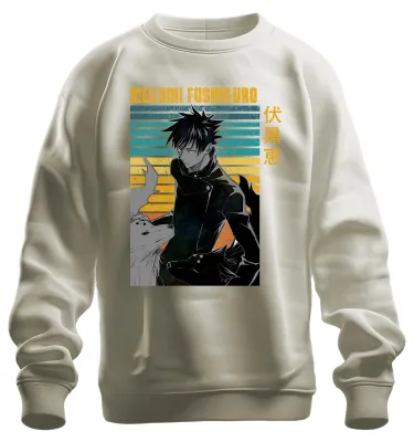 Produktbild von Megumi Fushiguro Jujutsu Kaisen Shikigami Geisterhunde Sweatshirt Pullover, Natur, XL