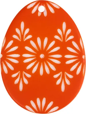 Zdjęcie produktu dla Dekoracja jajko pomarańczowe - 35x25 mm - Pomarańczowe