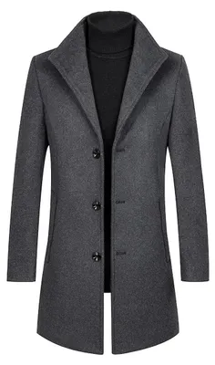 Immagine prodotto di Trench lungo da uomo, ideale per l'inverno, dal taglio casual