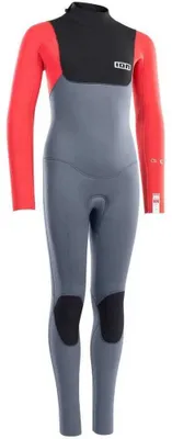 Productafbeelding van ION Neopreen droogpak, halfdroog, 4/3 mm, BZ DL, staalblauw/rood/zwart, maat neopreenpak en banden: 104/4/XXS
