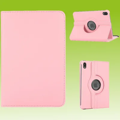 Produktbild von Für Apple iPad Mini 2024 8.3 " / Mini 6 2021 360 Rotation Kunstleder Hülle Rosa