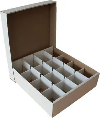 Produktbild von Riesen Deck-Box - Aufbewahrung (weiß) mit 16 Fächern für TCGs + collect-it Hüllen und Beschriftungsetiketten