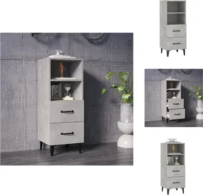Produktbild von vidaXL Sideboard Betongrau 34,5x34x90 cm Holzwerkstoff -  Sideboards