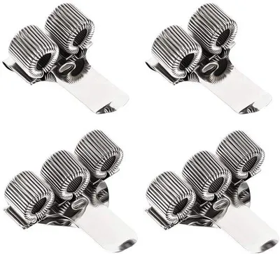 Produktbild von Edelstahl-Penhüterclips, vielseitig, 4-teilig, robust