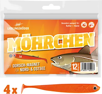Produktbild von Lieblingsköder Gummifisch Zanderköder (12,5 cm, Möhrchen) Farbe: Möhrchen