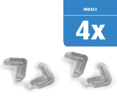 Obrázok produktu pre Chrániče rohov Reer pre sklenené stoly, priehľadné, 4 kusy