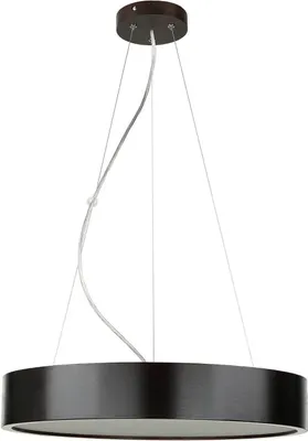 Produktbild von Hängelampe Holz Glas Ø 47 cm rund Braun blendarm 3x E27 Pendelleuchte Wohnzimmer Esszimmer