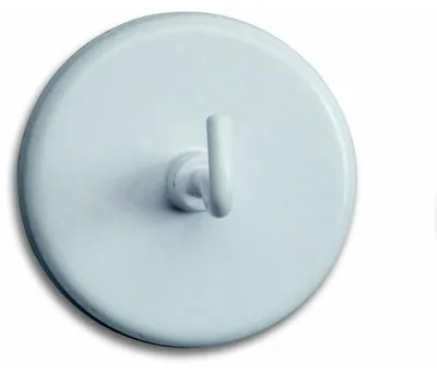 Image de MAUL Aimant rond 5 pièces 12 kg Acier Métal Ferrite avec crochet 3,6 x 4,7 x 4,7 cm blanc