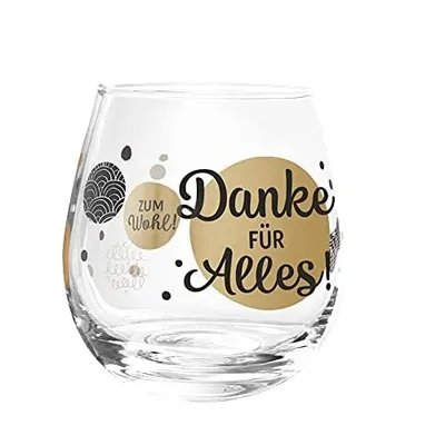 Produktbild von Whiskyglas, Wasserglas oder auch Weinglas mit Spruch Danke für""