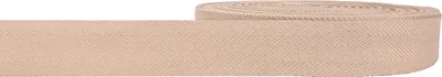 Produktbild von Teppicheinfassband 4x100 cm - Beige – Puderrosa - Einfassband aus Polyester mit Fischgrätenmuster zum Annähen - Teppichband zum Kantenschutz und dekorativen Abschluss - Saumband zum Nähen