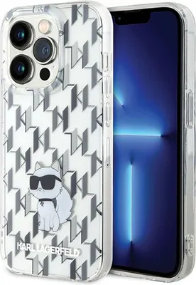Immagine prodotto di Karl Lagerfeld Klhcp15Lhncmklt Custodia rigida trasparente per Iphone 15 Pro 6.1 Monogram Choupette