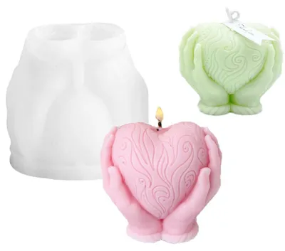 Immagine prodotto di Stampi in silicone per candele a forma di cuore - Articoli per la creazione di oggetti fatti a mano