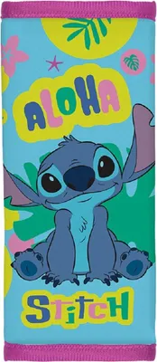 Immagine prodotto di Cuscinetto per cintura di sicurezza Lilo & Stitch, design adatto ai bambini, chiusura in velcro