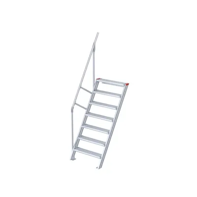 Produktbild von Euroline 510 Treppe 60° 800mm Stufenbreite 7 Stufen Alu gerieft
