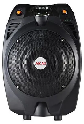 Image de Akai SS02222A-X6 Enceinte portable active, USB/CARTE SD, noir