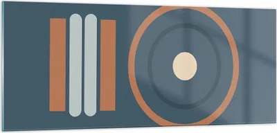 Produktbild von Bilder auf glas - Einteilig - Abstrakt modern Muster - 100x40cm - Glasbilder - Wandbilder - Bilder - zum Aufhängen bereit - Wanddekoration aus Glas - Glas Bilder - Wandbild auf Glas - GAB100x40-4567