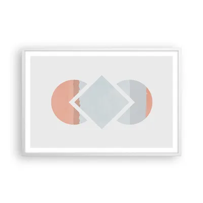 Produktbild von Gerahmtes Poster - Weißer Rahmen - Stück Geometrisch Diamant - 91,5x61 cm - Wand Bild - Wanddeko - Wandbilder - Kunstposter - Wandposter - Bilderrahmen - Bilder - Kunstdruck - P2WAA91x61-4690
