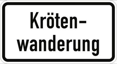 Produktbild von Verkehrsschild VZ2535, Krötenwanderung, Alu, RA2, 600x330 mm