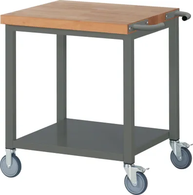 Produktbild von STIER Fahrbare Werkbank Premium mit Ablageboden BxTxH 750x700x880 mm