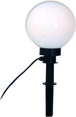 Produktbild von Näve Außen Kugelerdspieß - Kunststoff (PMMA) - schwarz, Kugel: weiss opal; 4068280