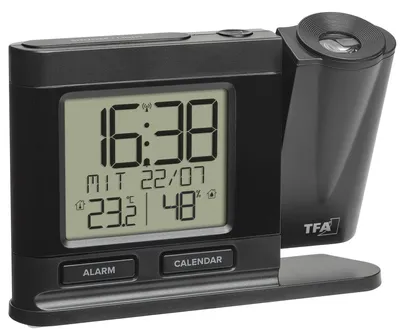 Produktbild von TFA Dostmann 60.5017.01 Funk Wecker Schwarz Alarmzeiten 1 (60.5017.01)