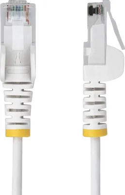 Immagine prodotto di StarTech.com Cavo Ethernet CAT6 Bianco da 10m; Patch UTP con Plug RJ45 Antigroviglio e Rilievi di Trazione, Cavo Lan Slim in Rame Puro 28AWG, Sottoposto a test Fluke