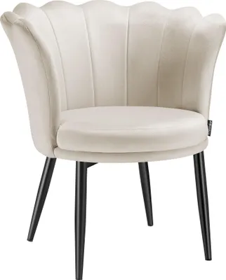 Produktbild von tectake® Sessel Stella dick gepolstert, mit Samtbezug oder Kunstfell 67 x 64 x 76 cm