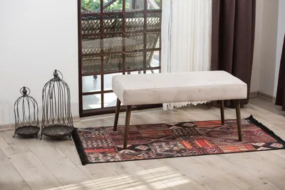 Immagine prodotto di Hanah Home, Talu - Beige, pouf, BEECHHOLZ, Beige, 90 x 45 x 45 cm