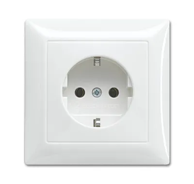 Produktbild von Busch-Jaeger 2011-0-6243, CEE 7/3, Weiß, 250 V, 16 A