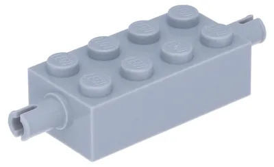 Zdjęcie produktu dla LEGO, szary element (hellgrau) 2 x 4 z kołeczkami (6249) – nowy