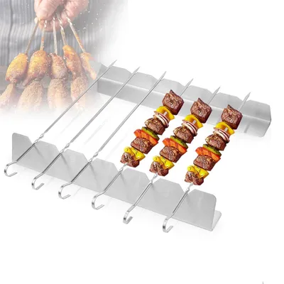 Productafbeelding van RVS Grill Spiezen Set van 12 Stuks voor Shish Kebab