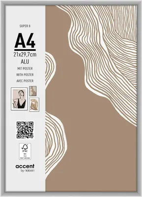 Immagine prodotto di accent by nielsen Cornice in alluminio Super 8, 21x29,7 cm, argento opaco