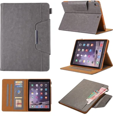 Produktbild von Mobigear Luxury iPad 8 (2020) Hülle Klapphülle + Stifthalter - Grau