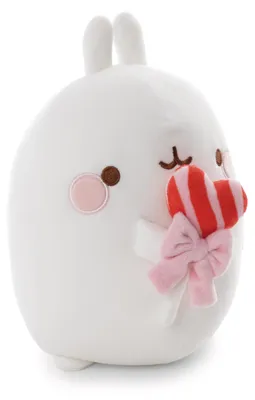 Kuscheltier Molang mit Lolli, 48 cm, weiß, Plüsch