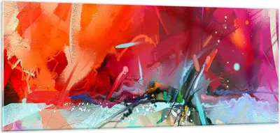 Produktbild von Bilder auf glas - Abstraktion modern - 100x40cm - Glasbilder - Wandbilder - Kunstdruck - zum Aufhängen bereit - Wanddekoration aus Glas - Glas Bilder - Wandbild auf Glas - Einteilig - GAB100x40-4036