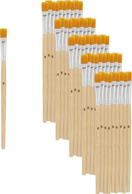Produktbild von VBS XXL Flachpinsel Synthetikhaar "Größe 8", 50 Stück