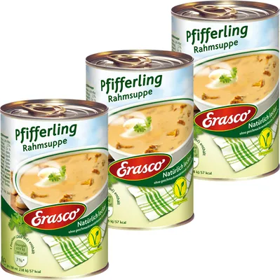 Zdjęcie produktu dla Erasco kurkowa zupa krem ze śmietaną naturalnie pyszna 390ml 3-pak