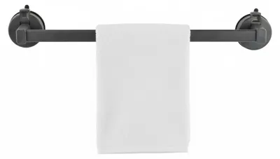 Image de Porte-serviettes à ventouse - Aluminium - Sans perçage - 40 cm