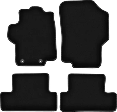 Immagine prodotto di Tappetini in velluto per Peugeot 1007 (2004-2009, minivan) neri, set 4 pz, con fissaggi