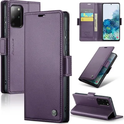 Obrázek produktu pro Galaxy S20 Plus Pouzdro, RFID Blokování Karet, Pokročilé Flip Kožené Pouzdro s Funkcí Stojánku pro Samsung Galaxy S20 Plus Fialová