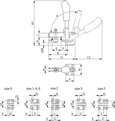 Immagine prodotto di Morsetto di chiusura n. 6848H misura 2 orizzontale AMF