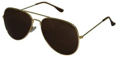Produktbild von Pilotenstil Brille in Braun mit goldfarbenem Gestell für Herren und Damen