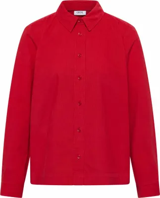 Produktbild von Cecil Damen Bluse aus reiner Baumwolle, weicher Cordstoff, mit Hemdkragen und Langarm