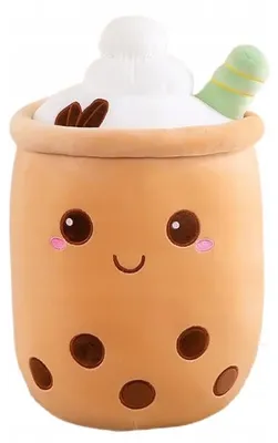 Produktbild von Granda Bubble Tea Plüschtier Tasse Braun Creme 50 cm