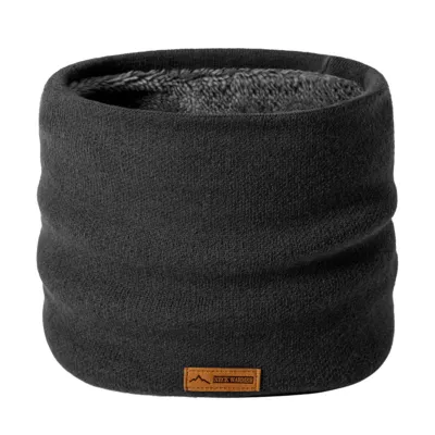 Produktbild von Damen Herren Winter Halsmanschette Einfarbig Kreis Loop Schal Einfarbig Dickes Fleecefutter Strickschal