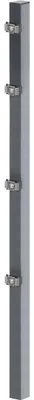 Produktbild von Alberts Zaunpfosten Doppelstabmattte, Länge 200 cm für Mattenhöhe 140 cm, Stärke 60 x 40 mm, zum Einbetonieren, inkl. Klemmlasche, anthrazit